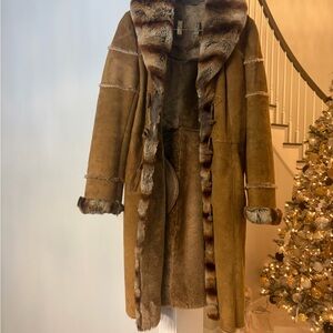 Vintage Brown Fur-Trimmed Women's Teddy Jacket